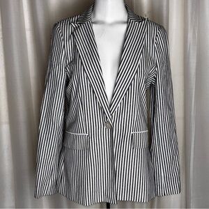 Evereve Tisbury Stripe One Button Blazer Jacket